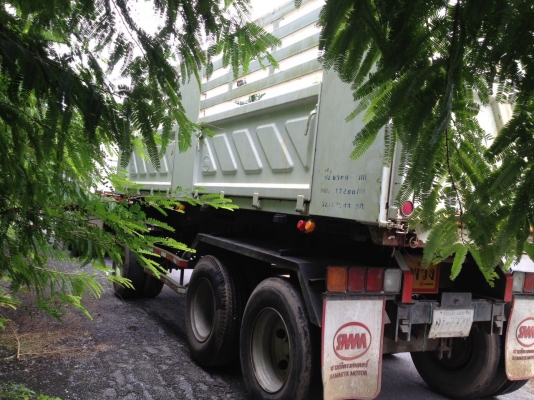 ลูกพ่วงดั้ม3คาน ปี2554 ไม่เคยบรรทุกดิน บรรทุกยางแผ่นแห้ง. สวยมากๆ