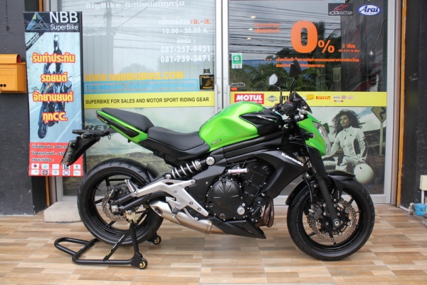 ขายER6n สีเขียว-ดำ สีเดิม Model year2013(ABS)