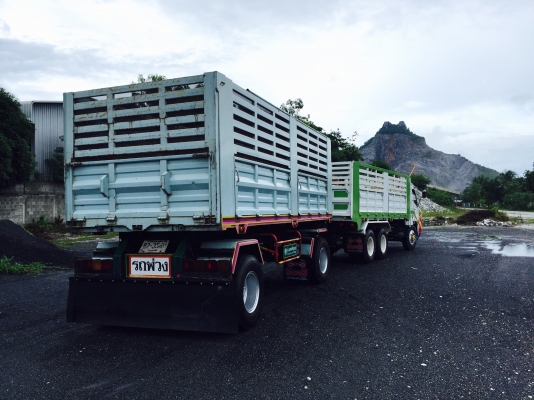 ขาย MISUBISH พ่วงดั้มเกษตรแม่-ลูก วางเครื่อง-หัวM6-260 เทอร์โบอินเตอร์