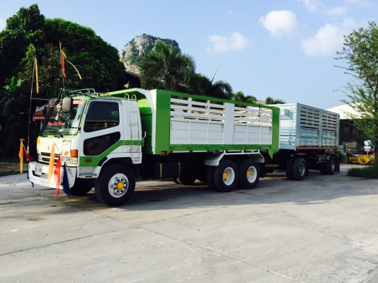 ขาย MISUBISH พ่วงดั้มเกษตรแม่-ลูก วางเครื่อง-หัวM6-260 เทอร์โบอินเตอร์