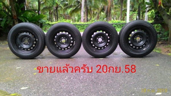 ขายกระทะล้อพร้อมยางขอบ14 ทั้งชุด ราคา3,000฿ ยางบริสโตน ปี12 (ขายแล้ว)