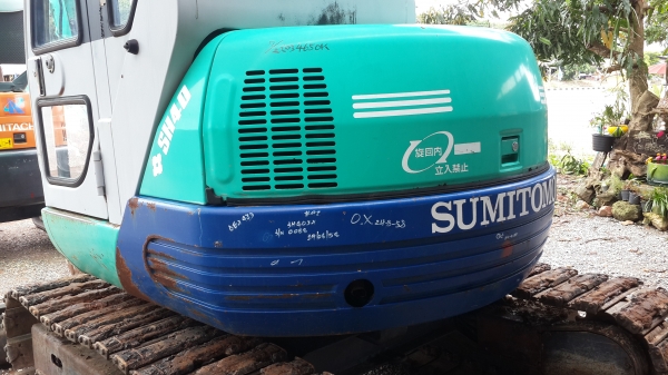 ขายด่วนรถขุด SUMITOMO SH4OJX มีเก๋ง ติดตั้งแอร์+ฟิมล์ให้แล้ว แทร็คเหล็กหุ้มยาง มีไลน์หัวกระแทก สภาพสวยมาก พร้อมใช้งาน ขายด่วนรถขุด SUMITOMO SH4OJX มีเก๋ง ติดตั้งแอร์+ฟิมล์ให้แล้ว แทร็คเหล็กหุ้มยาง มีไลน์หัวกระแทก สภาพสวยมาก พร้อมใช้งาน