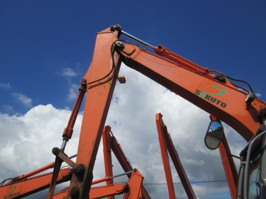 ็Hitachi ZX120-65627-ปี 2003-1896 ชม. พร้อมตัวต่ออาร์มยาวพิเศษ จากญี่ปุ่น