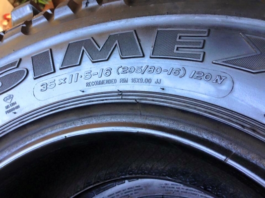 ขายยาง ตะขาบ 35x12.5x16  ปี 11