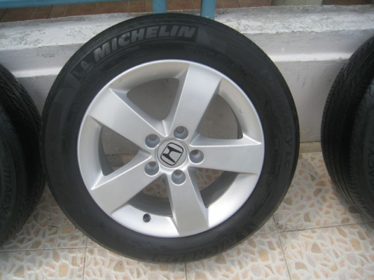 ขายล้อแม็ก Honda civic  16"x6.5" 5/114 et45 +ยางปี 09 (081-3747940)