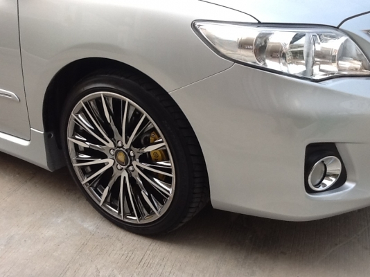 ขายล้อแม็กซ์ VERTEX BLACK CHROME ขอบ18" 5รู100 (สวยขั้นเทพ)+ยาง DUNLOP เหลือเยอะ 50\% พร้อมน็อตล้อ