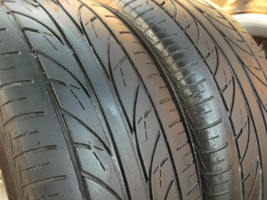 ล้อ15Mazda3 5รู114 แถมยาง Bridgestone 205/55/16 ปี11 2เส้น