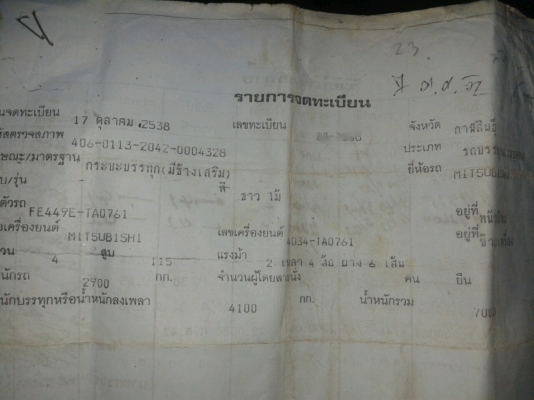 ขาย 6 ล้อ MITSUBISHI 115 แรง รถห้างแท้ เกียร์สั้น (FE449E-TA0761) (4D34-TA0761) พร้อมโอน พร้อมใช้ ขาย 6 ล้อ MITSUBISHI 115 แรง รถห้างแท้ เกียร์สั้น (FE449E-TA0761) (4D34-TA0761) พร้อมโอน พร้อมใช้