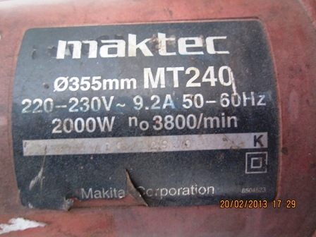 เครื่องตัดไฟเบอร์Maktec MT240 สภาพดี ราคาถูก เครื่องตัดไฟเบอร์Maktec MT240 สภาพดี ราคาถูก