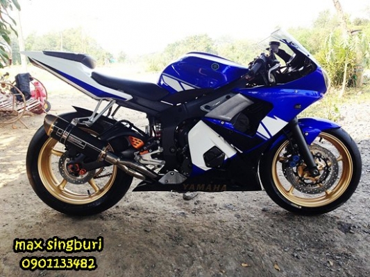 แม็กสิงห์บุรี//YAMAHA R6 ปี04 หัวฉีด กุญแจชิบ ท่อสูตร แต่งสวยๆ อินวอย 138000 ด่วน