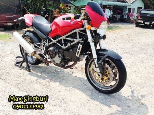 แม็กสิงห์บุรี//((ปรับราคา))DUCATI MONSTER S4 916CC ปี2002 หัวฉีดๆ กุญแจชิพ สรรพาสมิตร 185000