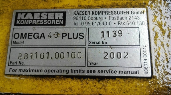 Sale>>RootBlower โบวเวอร์อัดอากาศ KAESER Germany รุ่น OMEGA ขนาดมอเตอร์ 25 HP. โทร 089-2499-123 นครปฐม