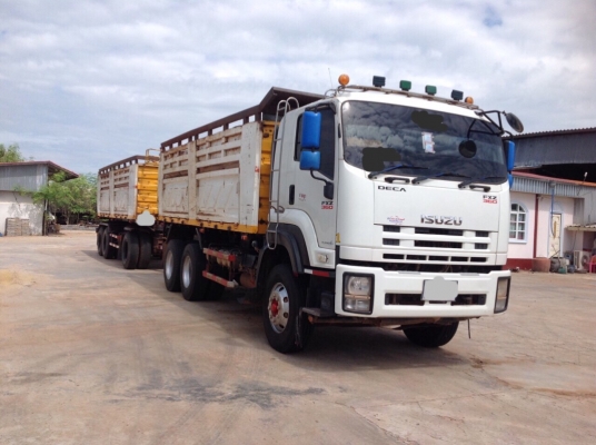 ขายรถบรรทุก 22 ล้อพ่วงแม่ลูกดัมพ์ ISUZU DECA 360 แรงม้าปี 2553 ลูกพ่วง 3 เพลาปี 2553 ราคา 2300000