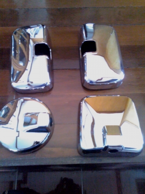 ขายฝาครอบกระจก อีซุซุเดดก้า270 ชุบโครเมี่ยม