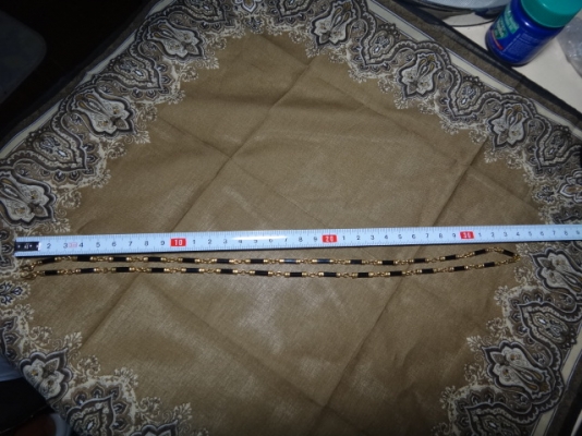 สร้อยทองคล้องพระประดับนิล29 เม็ด