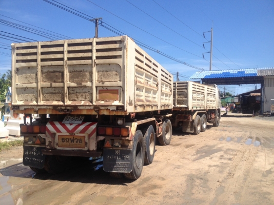 HINO 344  พ่วง 22 ล้อบรรทุกหินทราย  3 เพลา