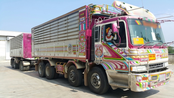 ขายรถพ่วง 24 ล้อ แม่.ลูก กระบะเนียมคอกเกษตรดั้ม อู่.เปี๊ยกบ้านโป่ง HINO PROFIA .K13C เกียอีตั้น รถสวย ราคาต่อรอง สนใจโทจองด่วน