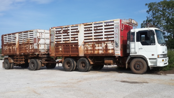 รถดั้มพ่วงแม่ลูก hino