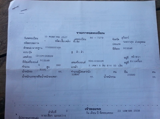 ขายเทรลเลอร์ NISSAN UD หางใหญ่ขึ้นPC200ได้ สภาพพร้อมใช้งาน เอกสารพร้อมโอน สนใจโทร 090-8588220คุณนะ 093-3258446คุณบิว หรือเข้าดูสินค้าอื่นๆได้ที่ www.truck.in.th/498 หรือเพจFacebook ณรงค์ ซื้อขายรถมือสอง (เว็บไซต์ส่วนตัว) หรือFacebook ตลาดรถมือสอง คุณนะ