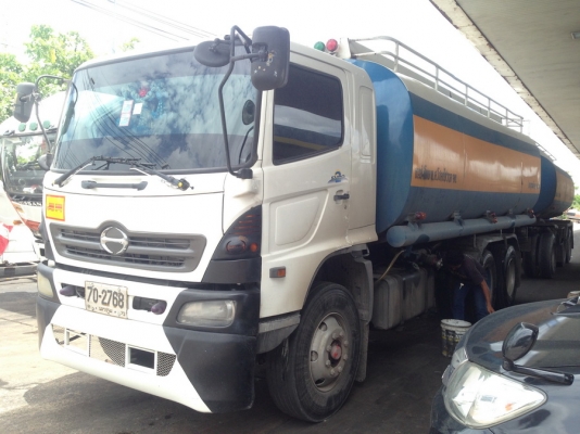 รถแทงค์ 10 ล้อ ฮีโน่ MEGA เครื่อง P11C 320HP สองเพลา แทงค์เหล็ก ใส่ได้ประมาณ 18 ตัน รถวิ่งน้ำมันพืช