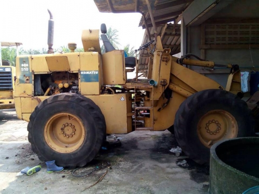 KOMATSU 510 รถตักล้อยางสภาพเดิม เดิม ใช้งานได้ดี เครื่องดี ยางพอใช้ได้