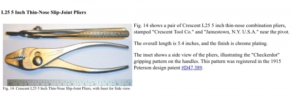 ขายคีมโบราณ ปี 1915 ตัวจิ๋ว ขนาด 5.4" อายุ 100 ปี