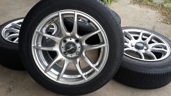Lenso Spec-E ขอบ 15 4รู100 ยาง Bridgestone ปี12