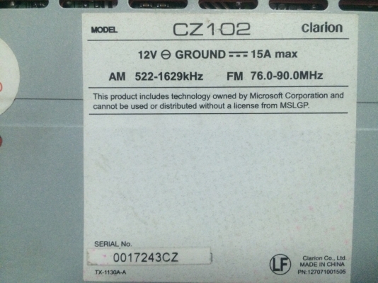 Clarion CZ102 MP3 CD AUX ปรีเอ้า1ชุด มือ2 ญี่ปุ่น
