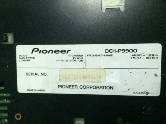 Pioneer DEH-P9900 รุ่นใหญ่ ซิ้งดำ CD AUX EQ13ฺBand โปรเซอเซอร์ กราฟฟิกหน้าจอ สไลด์ไฟฟ้่า ปรีเอ้า2ชุด กล่องไฟแยก มีสายแปลงAUX พร้อมรีโมท ผลิดญี่ปุ่น มือ2 ญี่ปุ่น