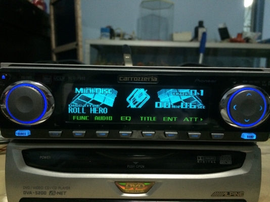 Pioneer MEH-P999 รุ่นใหญ่ ซิ้งดำ MD AUX EQ13ฺBand โปรเซอเซอร์ กราฟฟิกหน้าจอ สไลด์ไฟฟ้่า ปรีเอ้า2ชุด มีสายแปลงAUX พร้อมรีโมท ผลิดญี่ปุ่น สภาพสวย มือ2 ญี่ปุ่น