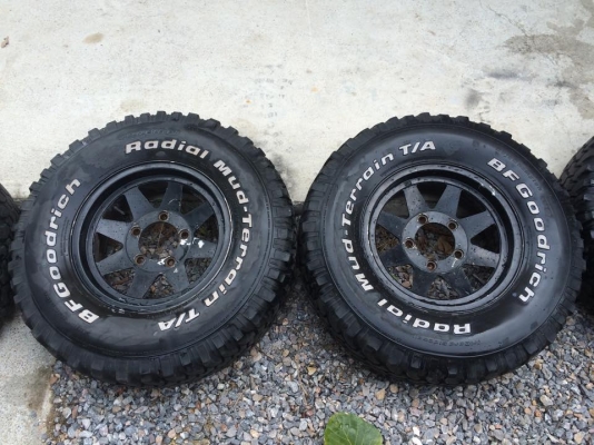 ขายล้อ asahi made in japan 15x6 et5 5รู139.7 ใส่เบี้ยน วีทาร่า jimny