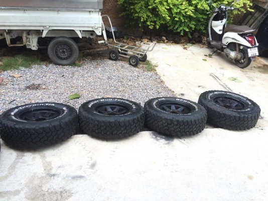 ขายล้อ asahi made in japan 15x6 et5 5รู139.7 ใส่เบี้ยน วีทาร่า jimny
