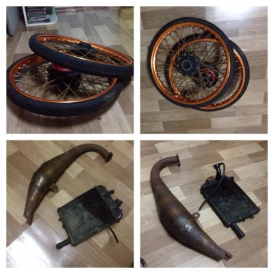 ขายซากแดช มีทะเบียนไม่โอน 1โครง+แคร้งมีเลข ชุดสี พร้อมเล่มเขียว ราคา1200บาท 2ชุดโช็คหน้าแดชตามรูป ราคา800บาท 3แฮนด์+ประกับ ราคา350บาท 4ปั้มล่าง ราคา200บาท 5ชุดล้อ1.2ดุมเดิมติดยาง ตามรูป ราคา500บาท 6ท่อ+หม้อนำ้ ราคา400บาท โทร0924462525โส กทม เหมาหมด3000บาท