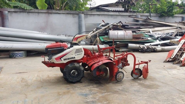 นำเข้าจากญี่ปุ่น รถพรวนดินเดินตาม SHIBAURA รุ่น KJ652 เก่าญี่ปุ่น ขนาด 6.5 แรง หมุนแฮนด์ได้ พร้อมชุดพรวนดิน สภาพดี