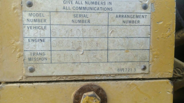 รถเกรด CATERPLLAR 12G-10217 เครื่องใดเร็ค รถเมโทรใบมีด14ฟุต