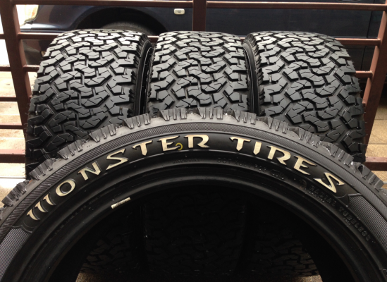 ยาง All Monster tires 265 50 20 ปี15 น้องป้ายแดง ไม่มีปะ ดอกเยอะ ใช้กันยาว