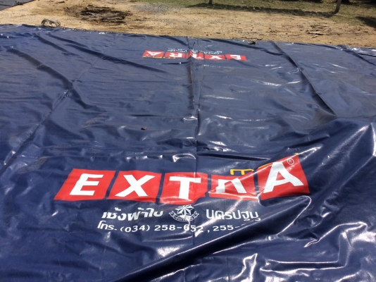 ขายด่วน ผ้าใบ EXTRA-MAX ยาว 6x9 เมตร อย่างหนา อย่างดี เหมือนของใหม่ครับ