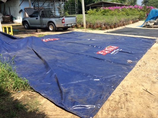 ขายด่วน ผ้าใบ EXTRA-MAX ยาว 6x9 เมตร อย่างหนา อย่างดี เหมือนของใหม่ครับ