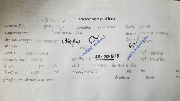 ขาย 6 ล้อ TOYOTA BU30 เครื่อง 3B 100 แรงม้า คัสซีสวยตลอดเส้น ยางดี ทะเบียนพร้อมโอนครับ