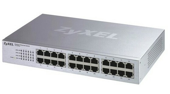 Switch Hub Desktop Zyxel 24 Port 10/100 ใช้กับ ADSL เราเตอร์ได้ เชื่อมต่อเครือข่าย ในบ้านและองค์กรได้ Power ในตัว สภาพสวย