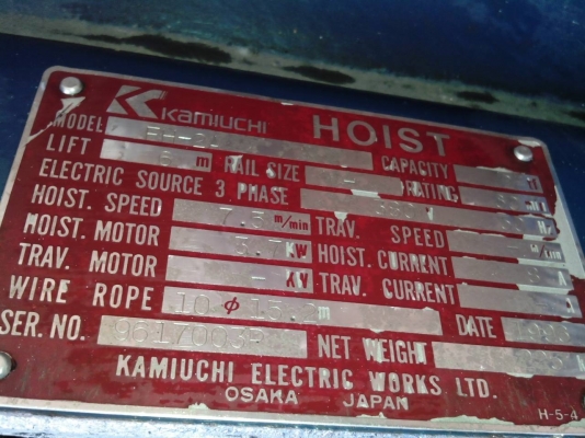 รอกสลิง Kamiuchi 2 ton