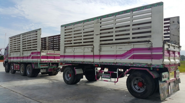 ขายรถพ่วง 20 ล้อ แม่.ลูก กระบะเหล็กคอกเกษตรไม่ดั้ม HINO 260 ปี.48 เครื่องแน้น เกียร์ดี ยางไม่สวย ราคา1600000 สนใจรีบจองด่วน