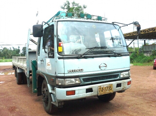 ขายด่วน รถบรรทุก 6 ล้อ ติดเครน 5 ตัน HINO FF1J 210 แรงม้า