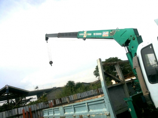 ขายด่วน รถบรรทุก 6 ล้อ ติดเครน 5 ตัน HINO FF1J 210 แรงม้า