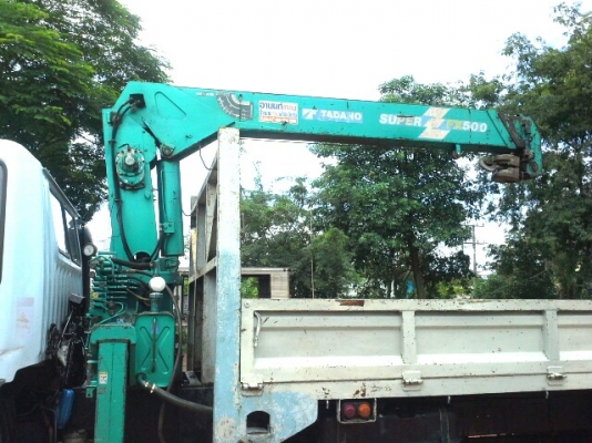 ขายด่วน รถบรรทุก 6 ล้อ ติดเครน 5 ตัน HINO FF1J 210 แรงม้า