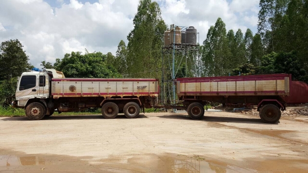 ขายรถพ่วง ดั้มแม่-ลูก ISUZU DECA 270 EURO 2 ปี 48 เครื่องดำ เกียร์เดิม ZF คัสซีสวยแต่มีคราบสนิมหน่อย ทะเบียนพร้อม ราคาต่อรองได้ครับ