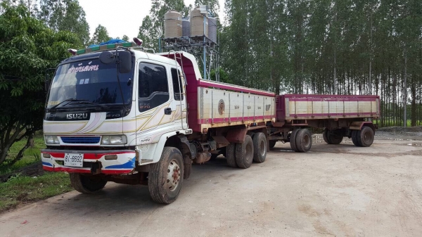 ขายรถพ่วง ดั้มแม่-ลูก ISUZU DECA 270 EURO 2 ปี 48 เครื่องดำ เกียร์เดิม ZF คัสซีสวยแต่มีคราบสนิมหน่อย ทะเบียนพร้อม ราคาต่อรองได้ครับ