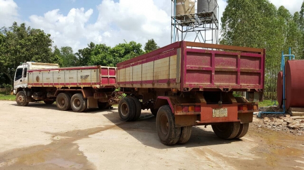 ขายรถพ่วง ดั้มแม่-ลูก ISUZU DECA 270 EURO 2 ปี 48 เครื่องดำ เกียร์เดิม ZF คัสซีสวยแต่มีคราบสนิมหน่อย ทะเบียนพร้อม ราคาต่อรองได้ครับ