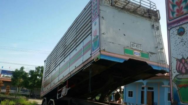 ขายลูกพ่วง สามเพลาแท้ กระบะเนียมคอกเกษตรดั๊ม