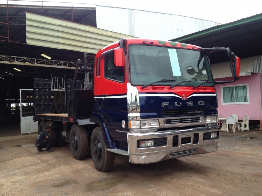 ขาย 12 ล้อหางบรรทุกแมคโค FUSO SUPERGREAT เครื่อง 6M70ฆษ.ญษซ 7.50 เมตรรวมช่องติดเครน 1 เมตร ยาง 1000/20 พร้อมทะเบียน รถสวยพร้อมใช้